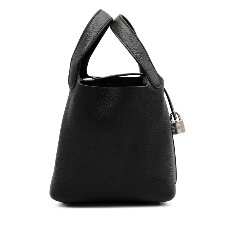 Hermès Black Clemence Picotin Lock 18 Palladium Hardware - Image 3